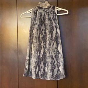 St. John black croc print blouse